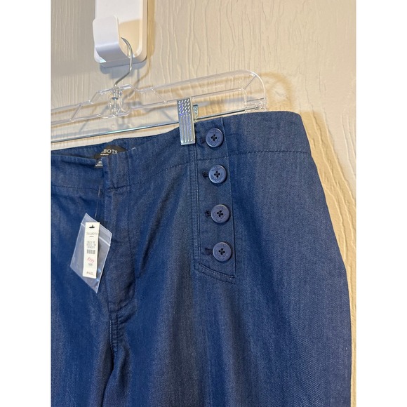 Talbots • NWT Sailor Button Straight Leg Pants Dark Wash Denim Size 16W - Picture 9 of 12